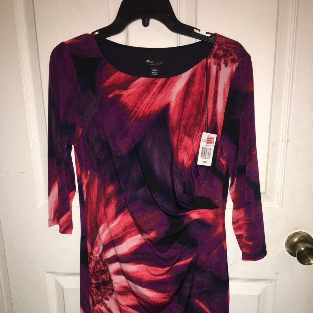 Long sleeve multi color dress